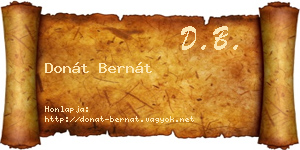 Donát Bernát névjegykártya
